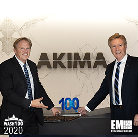 Akima CEO Bill Monet Receives First Wash100 Award From Executive Mosaic CEO Jim Garrettson